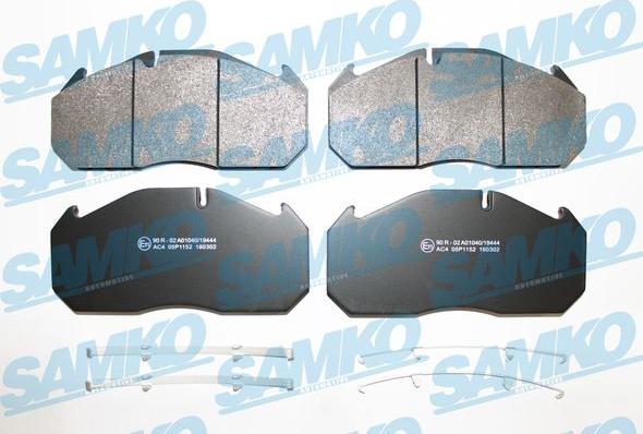 Samko 5SP1152 - Kit pastiglie freno, Freno a disco autozon.pro