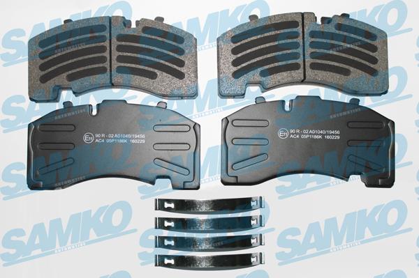 Samko 5SP1186 - Kit pastiglie freno, Freno a disco autozon.pro