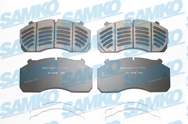 Samko 5SP1182 - Kit pastiglie freno, Freno a disco autozon.pro