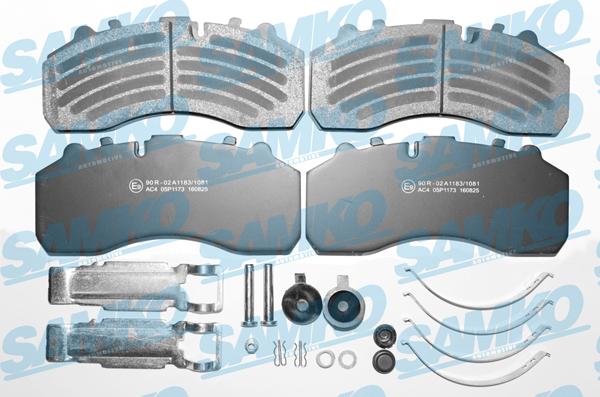 Samko 5SP1173K - Kit pastiglie freno, Freno a disco autozon.pro