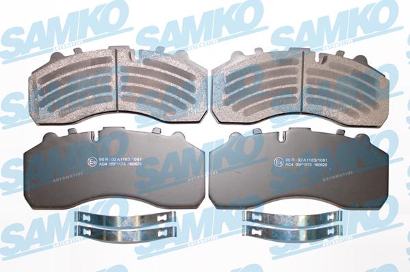 Samko 5SP1173 - Kit pastiglie freno, Freno a disco autozon.pro