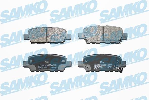 Samko 5SP1862 - Kit pastiglie freno, Freno a disco autozon.pro