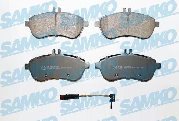 Samko 5SP1340A - Kit pastiglie freno, Freno a disco autozon.pro