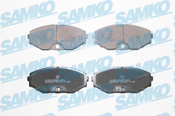 Samko 5SP1357 - Kit pastiglie freno, Freno a disco autozon.pro