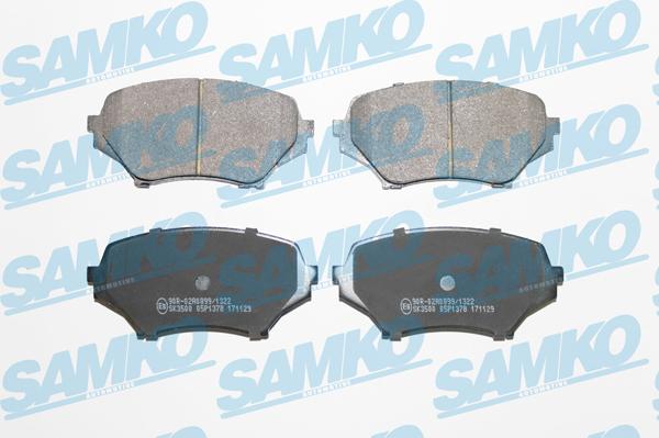 Samko 5SP1378 - Kit pastiglie freno, Freno a disco autozon.pro