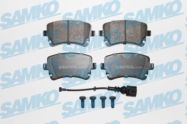 Samko 5SP1256 - Kit pastiglie freno, Freno a disco autozon.pro