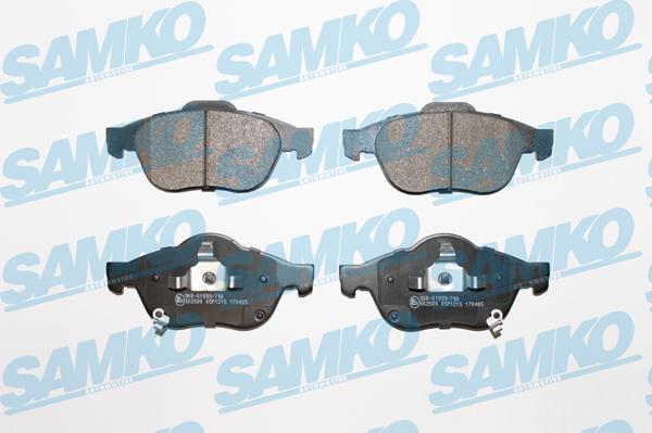 Samko 5SP1215 - Kit pastiglie freno, Freno a disco autozon.pro