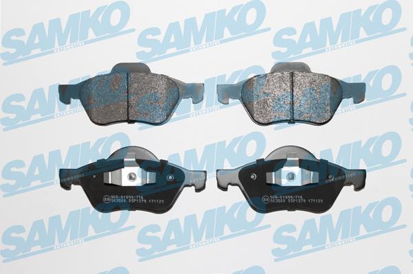 Samko 5SP1279 - Kit pastiglie freno, Freno a disco autozon.pro