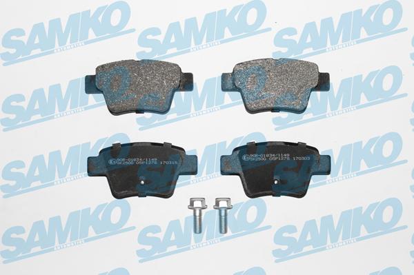 Samko 5SP1278 - Kit pastiglie freno, Freno a disco autozon.pro