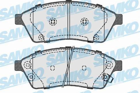 Samko 5SP1708 - Kit pastiglie freno, Freno a disco autozon.pro