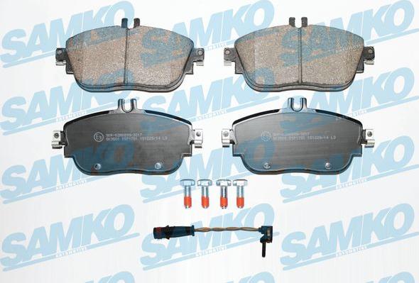 Samko 5SP1781A - Kit pastiglie freno, Freno a disco autozon.pro