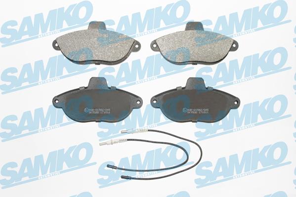 Samko 5SP346 - Kit pastiglie freno, Freno a disco autozon.pro