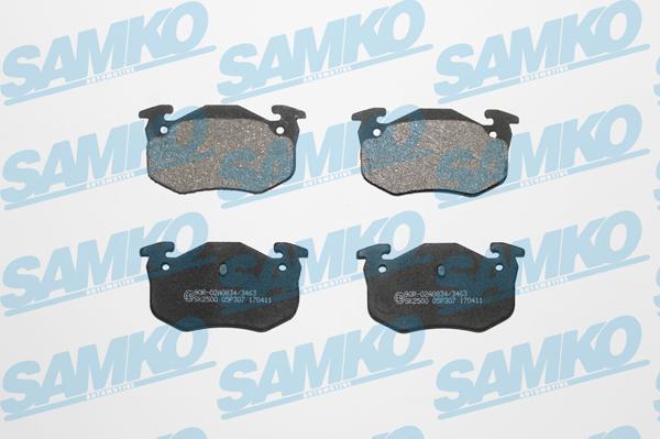 Samko 5SP307 - Kit pastiglie freno, Freno a disco autozon.pro