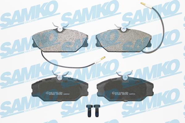 Samko 5SP258 - Kit pastiglie freno, Freno a disco autozon.pro