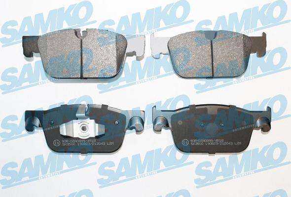 Samko 5SP2043 - Kit pastiglie freno, Freno a disco autozon.pro