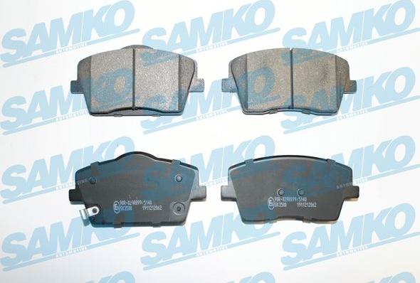 Samko 5SP2062 - Kit pastiglie freno, Freno a disco autozon.pro