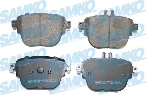 Samko 5SP2168 - Kit pastiglie freno, Freno a disco autozon.pro