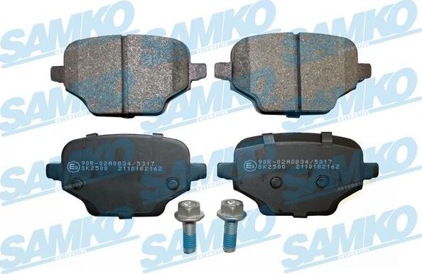 Samko 5SP2162 - Kit pastiglie freno, Freno a disco autozon.pro