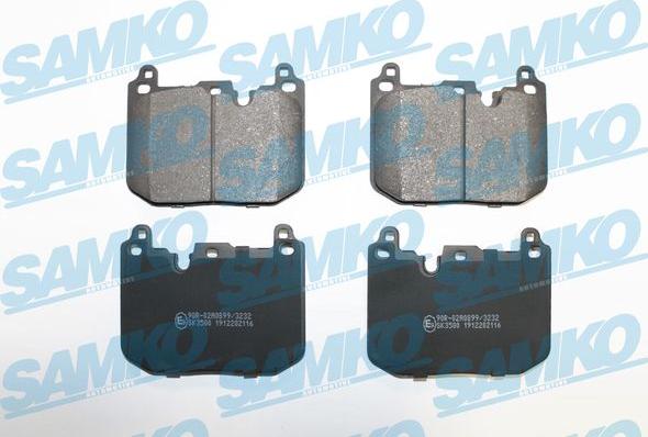 Samko 5SP2116 - Kit pastiglie freno, Freno a disco autozon.pro