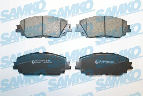 Samko 5SP2117 - Kit pastiglie freno, Freno a disco autozon.pro