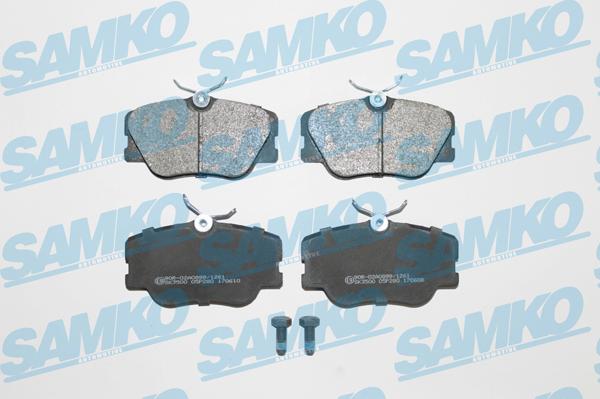 Samko 5SP280 - Kit pastiglie freno, Freno a disco autozon.pro