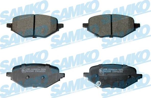 Samko 5SP2351 - Kit pastiglie freno, Freno a disco autozon.pro