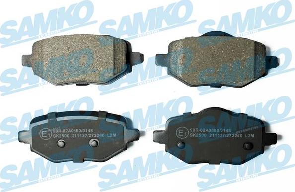 Samko 5SP2240 - Kit pastiglie freno, Freno a disco autozon.pro