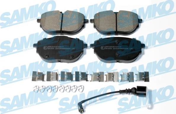 Samko 5SP2254AK - Kit pastiglie freno, Freno a disco autozon.pro