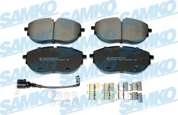 Samko 5SP2253AK - Kit pastiglie freno, Freno a disco autozon.pro