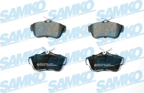 Samko 5SP2285 - Kit pastiglie freno, Freno a disco autozon.pro