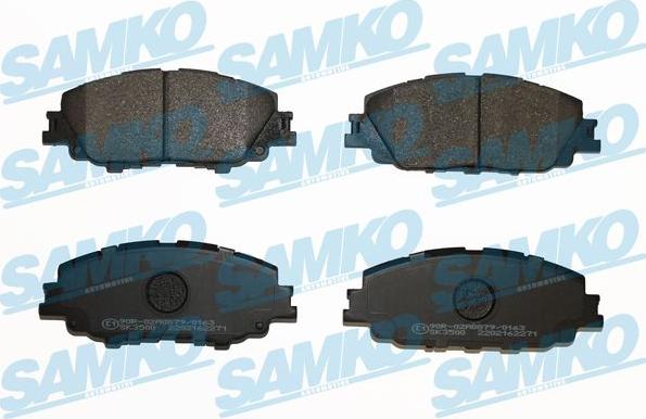 Samko 5SP2271 - Kit pastiglie freno, Freno a disco autozon.pro