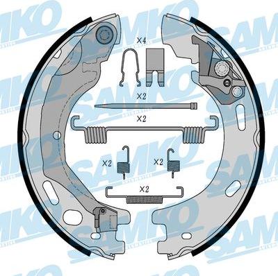 Samko 89570K - Kit ganasce, Freno stazionamento autozon.pro