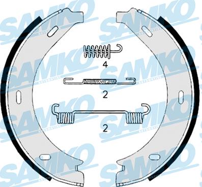 Samko 88740 - Kit ganasce freno autozon.pro