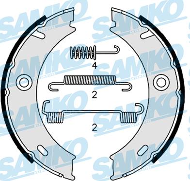 Samko 87969 - Kit ganasce freno autozon.pro