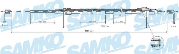 Samko C0936B - Cavo comando, Freno stazionamento autozon.pro