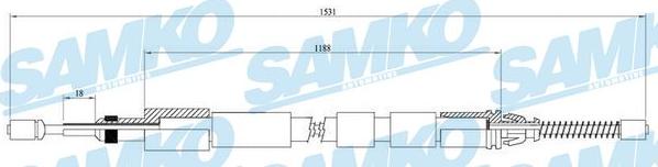 Samko C0974B - Cavo comando, Freno stazionamento autozon.pro