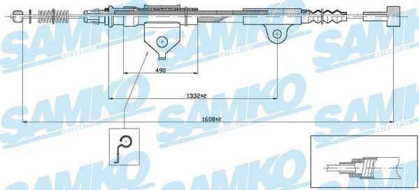 Samko C0504B - Cavo comando, Freno stazionamento autozon.pro