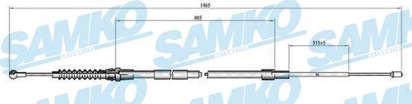 Samko C0064B - Cavo comando, Freno stazionamento autozon.pro