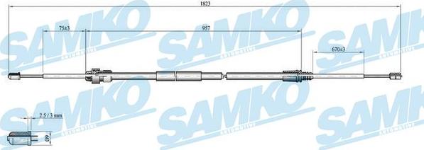 Samko C0002B - Cavo comando, Freno stazionamento autozon.pro