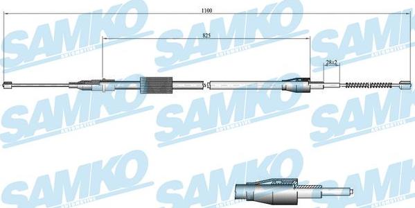 Samko C0035B - Cavo comando, Freno stazionamento autozon.pro