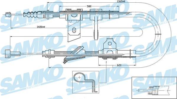 Samko C0021B - Cavo comando, Freno stazionamento autozon.pro