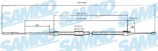 Samko C0076B - Cavo comando, Freno stazionamento autozon.pro