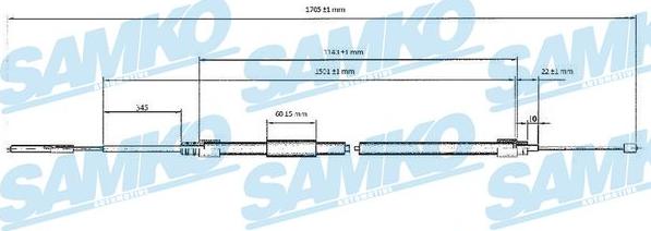 Samko C0077B - Cavo comando, Freno stazionamento autozon.pro