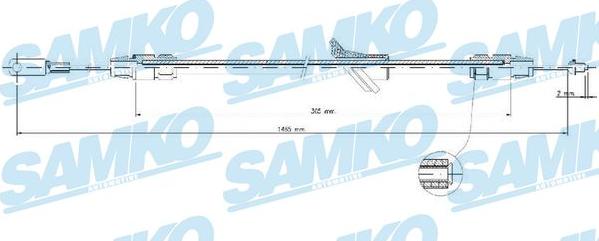 Samko C0140B - Cavo comando, Freno stazionamento autozon.pro