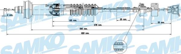 Samko C0155C - Cavo comando, Comando frizione autozon.pro