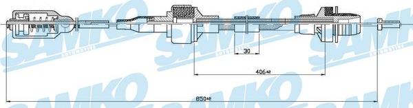 Samko C0125C - Cavo comando, Comando frizione autozon.pro