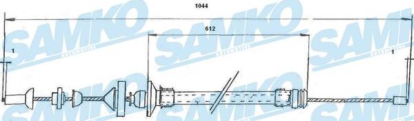 Samko C0176C - Cavo comando, Comando frizione autozon.pro