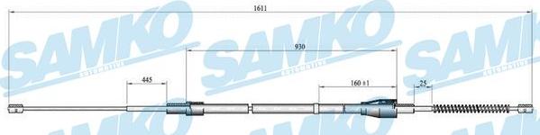 Samko C0809B - Cavo comando, Freno stazionamento autozon.pro