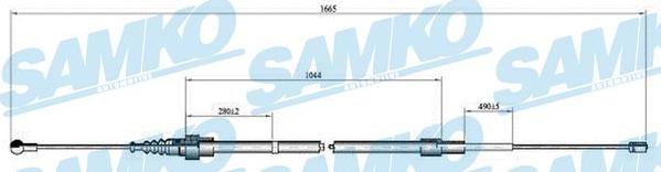 Samko C0808B - Cavo comando, Freno stazionamento autozon.pro