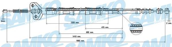 Samko C0876B - Cavo comando, Freno stazionamento autozon.pro